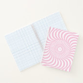 赤面カスタムピンクスパイラルモノグラム ノートブック (内部)