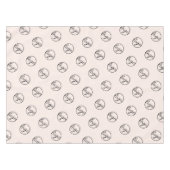 赤面カスタムピンクトレードショーロゴビジネス テーブルクロス (正面(横))