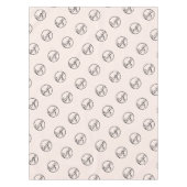 赤面カスタムピンクトレードショーロゴビジネス テーブルクロス (正面)