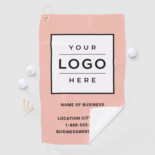 赤面カスタムピンクビジネスロゴ会社ブランド ゴルフタオル (インサイチュ)