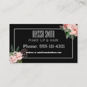 赤面カスタムピンクフローラブーケ 名刺 (裏面)