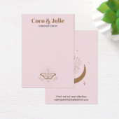 赤面カスタムピンクボホロゴイヤリングディスプレイカード (デスク)