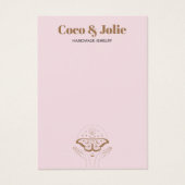 赤面カスタムピンクボホロゴイヤリングディスプレイカード (正面)