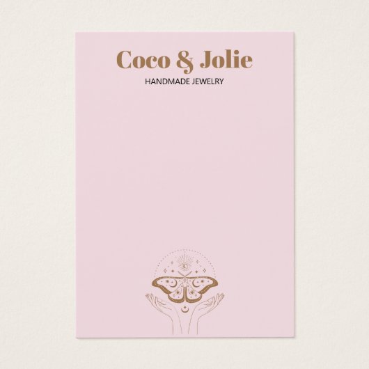 赤面カスタムピンクボホロゴイヤリングディスプレイカード (正面)