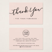 赤面カスタムピンク感謝していのロゴを挿入 (正面&裏面)