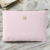 赤面カスタムピンク金ゴールドイニシャルlミニマシンプルリスト アクセサリーポーチ