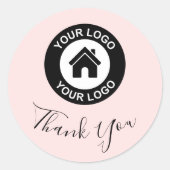 赤面カスタムピンク ラウンドシール (正面)