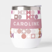 赤面カスタムムーブタウペピーチピンクアートパターン (左面)