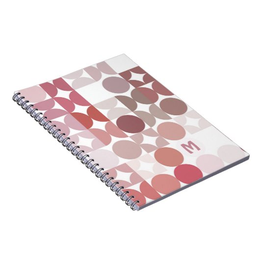 赤面カスタムムーブトープレトロアートパターン ノートブック (右側)