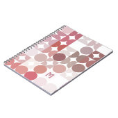 赤面カスタムムーブトープレトロアートパターン ノートブック (左側)