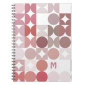 赤面カスタムムーブトープレトロアートパターン ノートブック (正面)