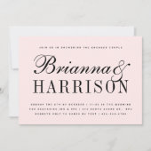 赤面カップルネームウェディングシャワー 招待状 (正面)