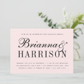 赤面カップルネームウェディングシャワー 招待状 (スタンド正面)