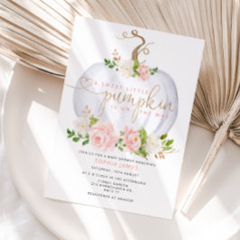 赤面カボチャの赤ちゃんシャワーガール 招待状