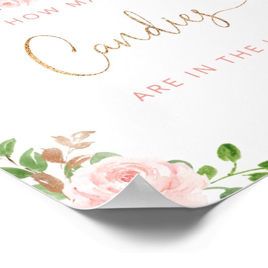 赤面カボチャフローラはキャンディーの数を推測 ポスター (角)