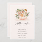 赤面カボチャフローラ座席表カード サンキューカード (正面/裏面)