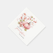 赤面カボチャ秋ベリーベビーシャワー スタンダードカクテルナプキン (角)