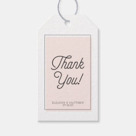 赤面カラーブロックミニマリストサンキュー ギフトタグ