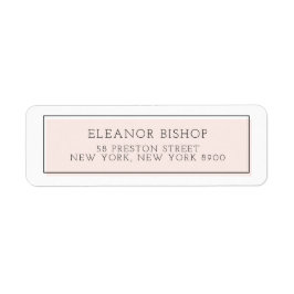 赤面カラーブロックミニマル差出人住所ラベル ラベル