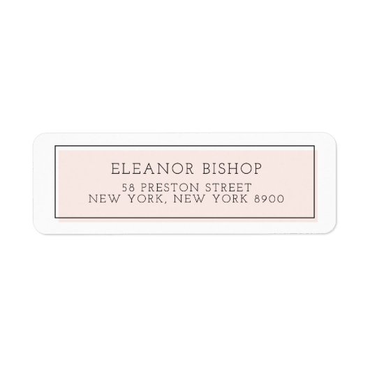 赤面カラーブロックミニマル差出人住所ラベル ラベル (正面)