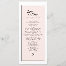 赤面カラーブロックミニマル結婚リストのメニュー メニュー