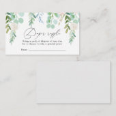 赤面ガーデンおむつラッフルベビーシャワーカード エンクロージャーカード (正面/裏面)