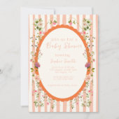 赤面ガーデンお洒落リースベビーシャワー 招待状 (正面)