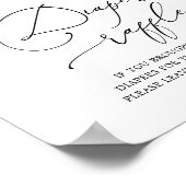 赤面ガーデンベイビーシャワーおむつラッフルサイン ポスター (角)