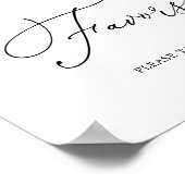 赤面ガーデンベイビーシャワーの好意サイン ポスター (角)