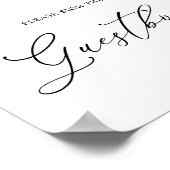 赤面ガーデンベイビーシャワーゲストブックサイン ポスター (角)