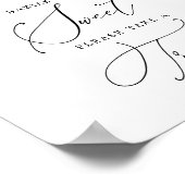 赤面ガーデンベイビーシャワーベビーは甘いサイン ポスター (角)