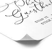 赤面ガーデンベイビーシャワー写真招待券サイン ポスター (角)