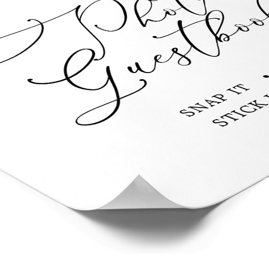 赤面ガーデンベイビーシャワー写真招待券サイン ポスター (角)