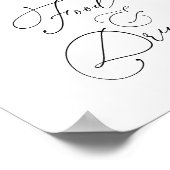 赤面ガーデンベイビーシャワー飲食物の看板 ポスター (角)