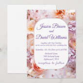 赤面ガーデンロマンチック結婚式招待状 招待状 (正面/裏面)