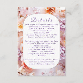 赤面ガーデン結婚ロマンチックのエンクロージャカード エンクロージャーカード