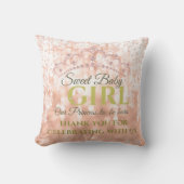 赤面ガーリーダイヤモンドバラ金ゴールドスウィートベビー クッション (正面)