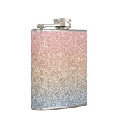 赤面ガーリーバラ金ゴールドブルーグラデーショングリッタースパークルズ フラスク (右)