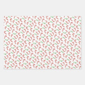 赤面ガーリーピンクかわいいキャンディハート ラッピングペーパーシート (正面3)