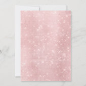 赤面ガーリーピンクイースターバニー誕生日パーティー 招待状 (裏面)