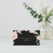 赤面ガーリーピンクウォーターフローラバラ 名刺 (スタンド正面)