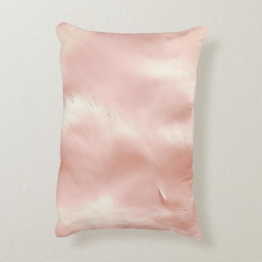 赤面ガーリーピンククリームブラウンコーヒド アクセントクッション (裏面(縦))