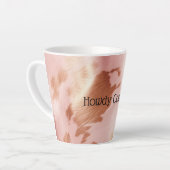 赤面ガーリーピンククリームブラウンコーヒド カフェラテマグ (左アングル)