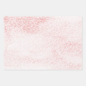 赤面ガーリーピンクグラム金ゴールドヒョウ印刷 ラッピングペーパーシート (正面3)