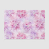 赤面ガーリーピンクシックラベンダーフローラ誕生日 薄葉紙 (正面)
