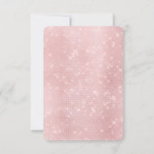 赤面ガーリーピンクスパークルユニコーン赤ちゃんシャワー 招待状 (裏面)