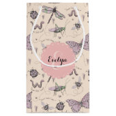 赤面ガーリーピンクブッカチョウ スモールペーパーバッグ (裏面)