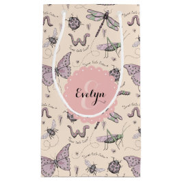 赤面ガーリーピンクブッカチョウ スモールペーパーバッグ