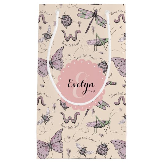 赤面ガーリーピンクブッカチョウ スモールペーパーバッグ (正面)