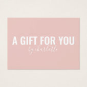 赤面ガーリーピンクミニマリストギフトセリフ (正面)